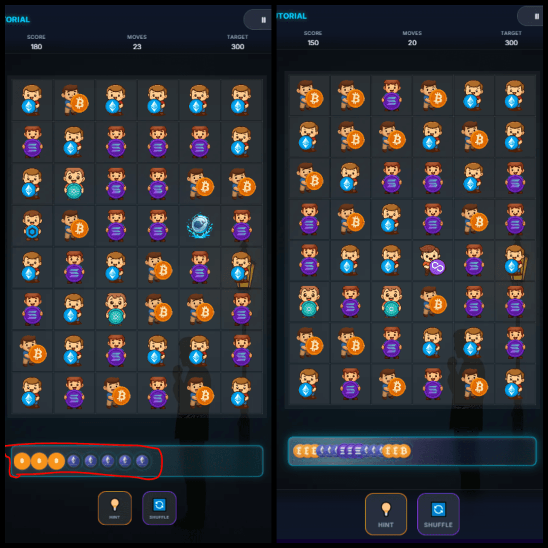 Token Tangle Progress Bar Before and After